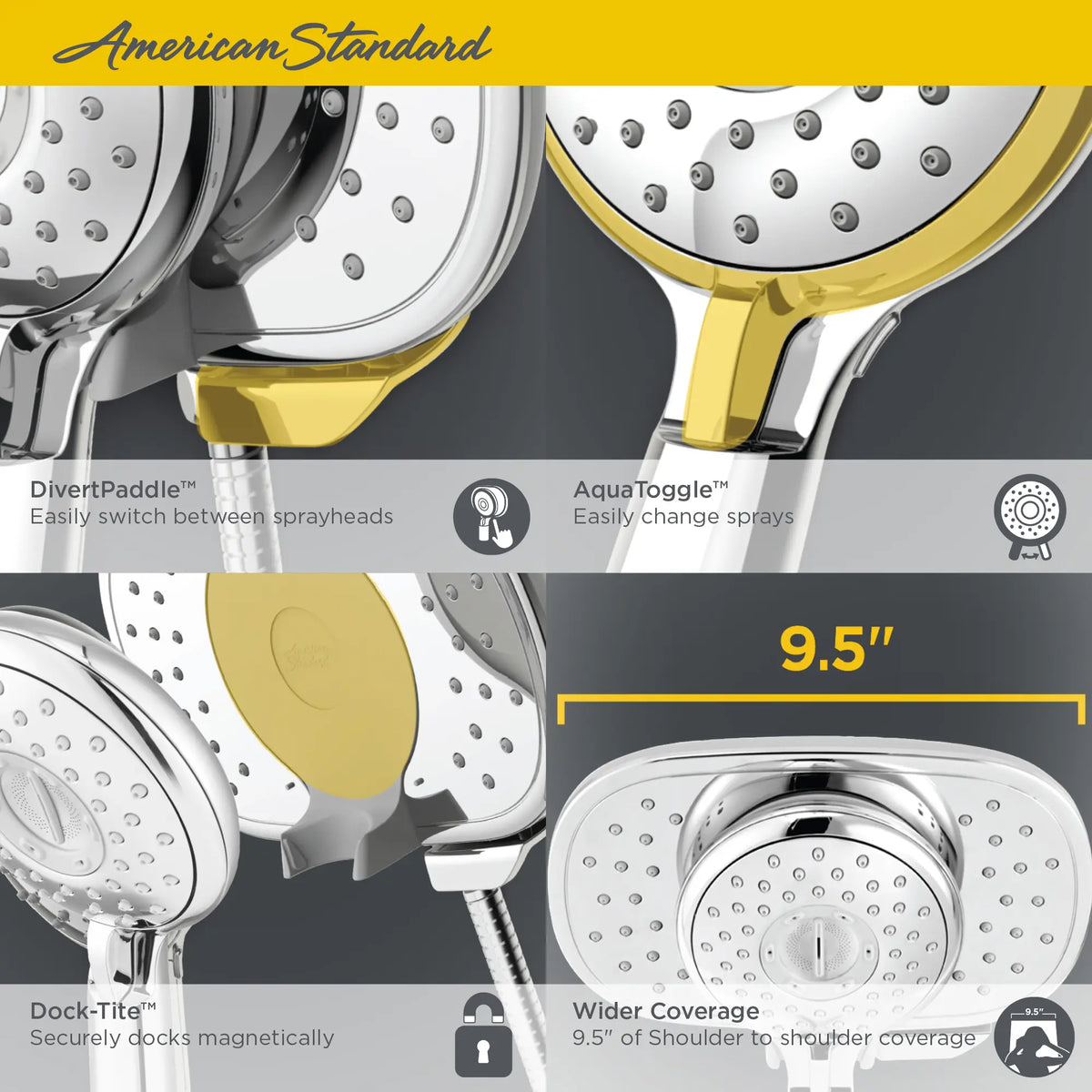 American Standard Spectra Duo 2-in-1 Hand Shower 1.8 gpm/6.8 L/min - details