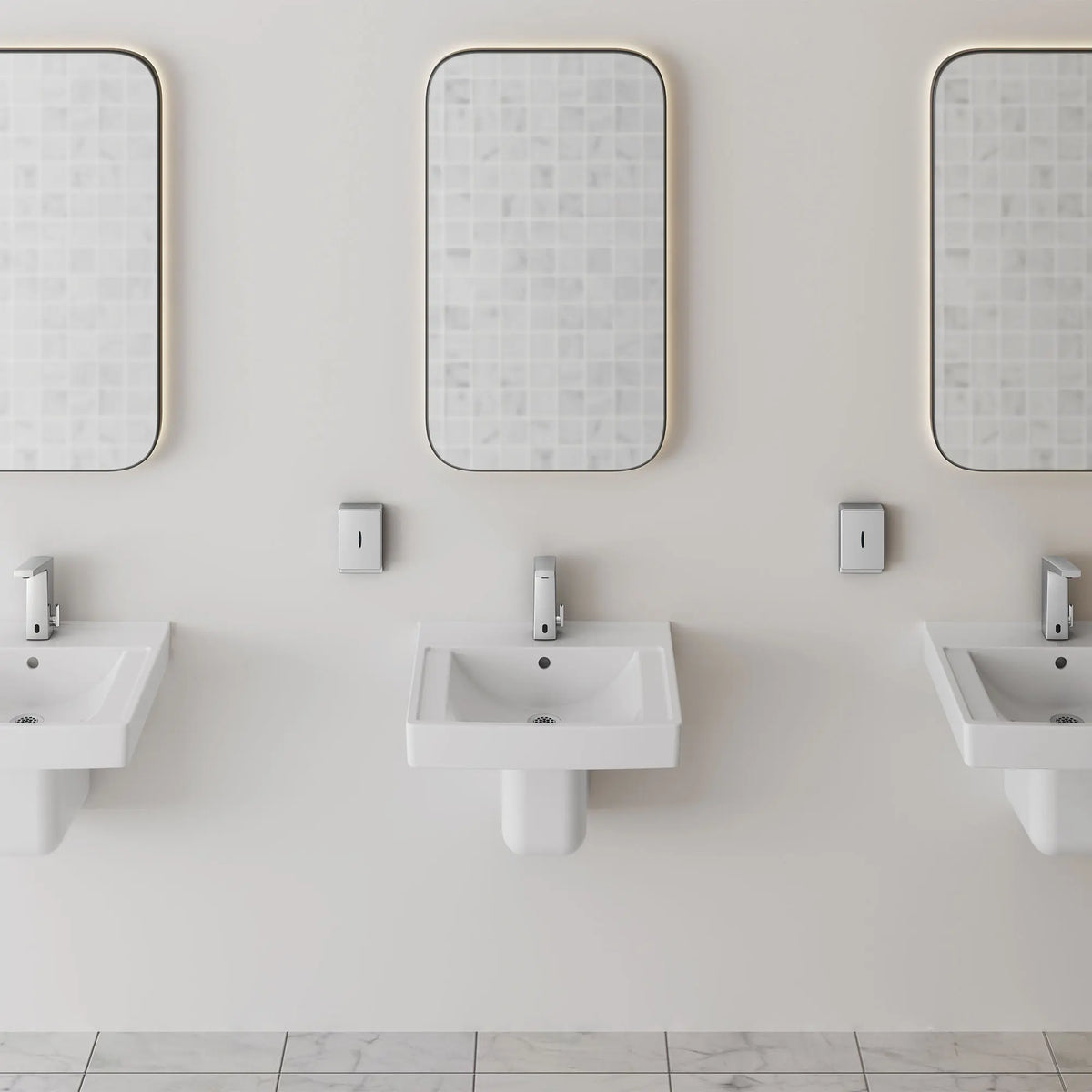 American Standard Decorum 21 x 20-1/4-Inch (533 x 514 mm) Wall-Hung EverClean Sink With Center Hole Only - details