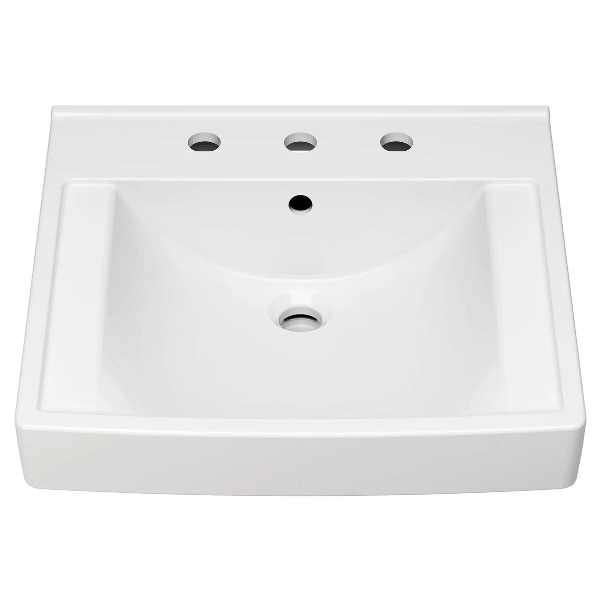 American Standard Decorum 21 x 20-1/4-Inch (533 x 514 mm) Wall-Hung EverClean Sink With 8-Inch Widespread - White