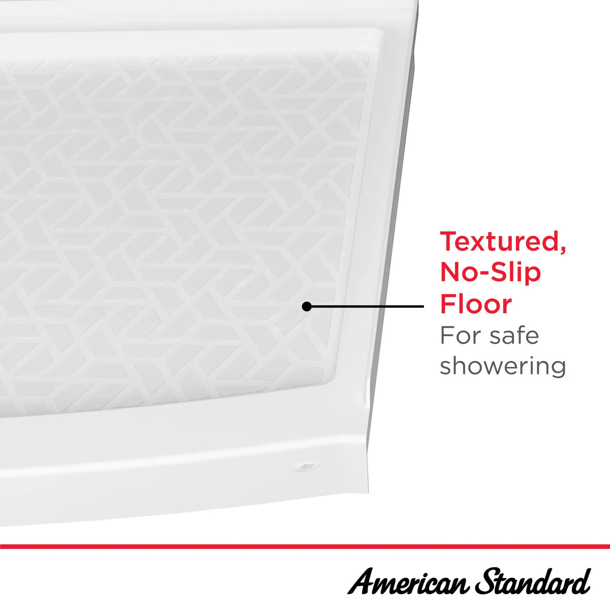 American Standard Aspirations 60 x 32-Inch Single Threshold Shower Base With Right-Hand Drain - details