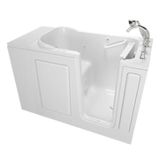 American Standard Gelcoat Value Series 28 x 48-Inch Walk-in Tub With Combination Air Spa and Whirlpool Systems - Right-Hand Drain With Faucet - White