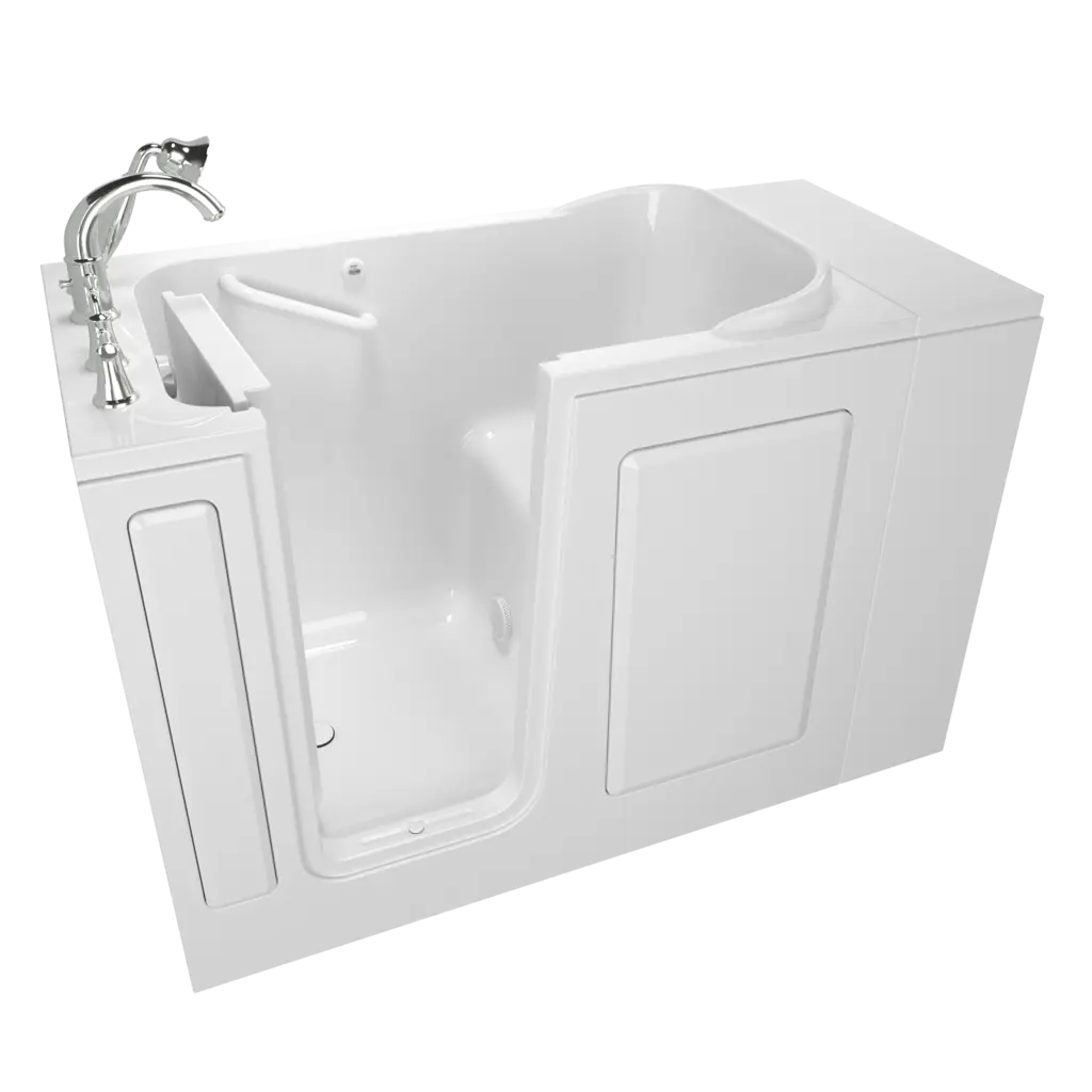 American Standard Gelcoat Value Series 28 x 48-Inch Walk-in Tub With Soaking Bath - Left-Hand Drain With Faucet - White
