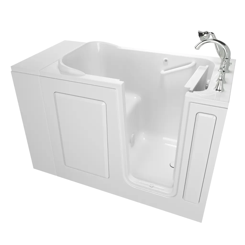 American Standard Gelcoat Value Series 28 x 48-Inch Walk-in Tub With Soaking Bath - Right-Hand Drain With Faucet - White
