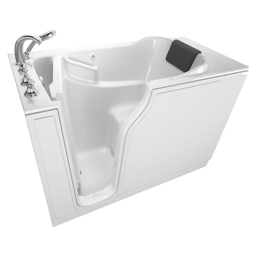American Standard Gelcoat Premium Series 30 x 52 -Inch Walk-in Tub With Air Spa System - Left-Hand Drain With Faucet - White