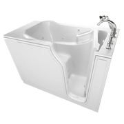 American Standard Gelcoat Value Series 30 x 52-Inch Walk-in Tub With Combination Air Spa and Whirlpool Systems - Right-Hand Drain With Faucet - White