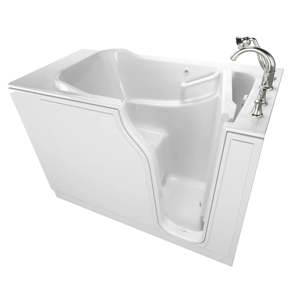American Standard Gelcoat Value Series 30 x 52-Inch Walk-in Tub With Soaking Bath - Right-Hand Drain With Faucet - White