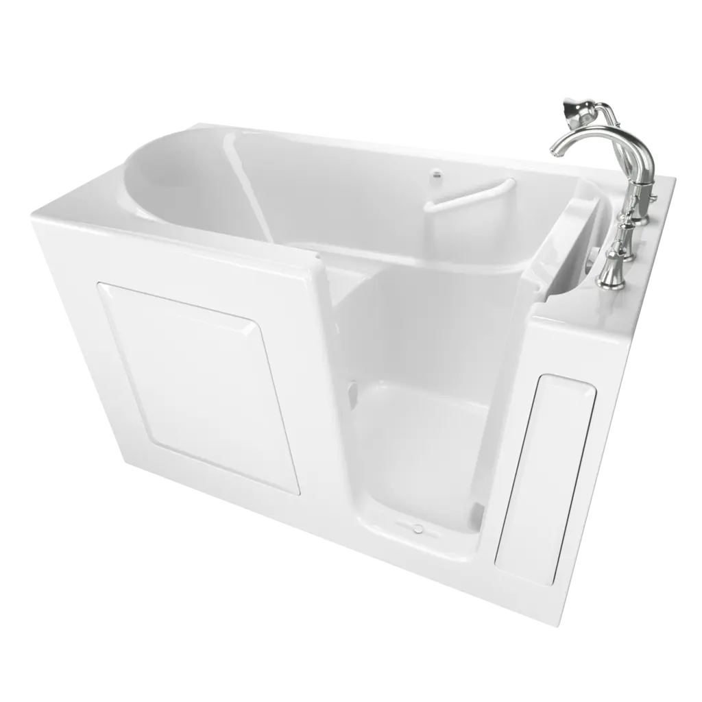 American Standard Gelcoat Value Series 30 x 60-Inch Walk-in Tub With Soaking Bath - Right-Hand Drain With Faucet - White