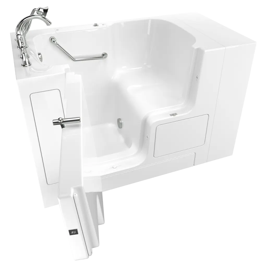 American Standard Gelcoat Value Series 32 x 52-Inch Walk-in Tub With Soaking Bath - Left-Hand Drain With Faucet - White