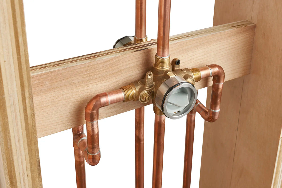 American Standard Flash Shower Rough-In Valve With Universal Inlets/Outlets With Screwdriver Stops - details