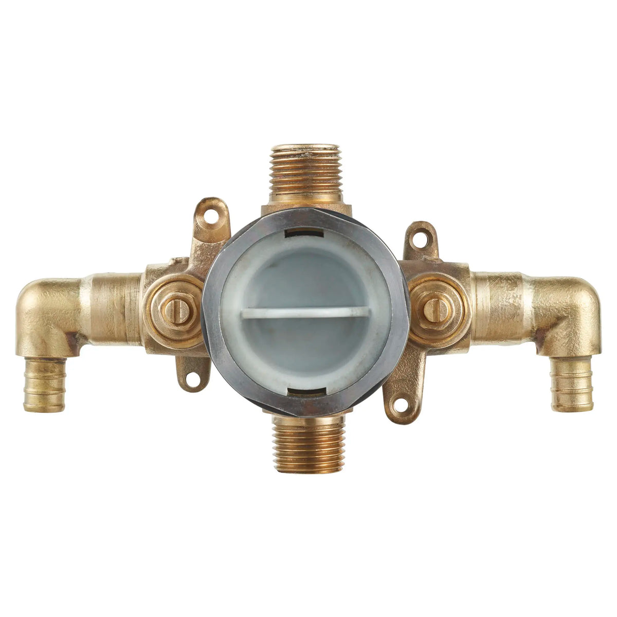 American Standard Flash Shower Rough-In Valve With PEX Inlet Elbows/Universal Outlets With Screwdriver Stops for Crimp Ring System - No Finish