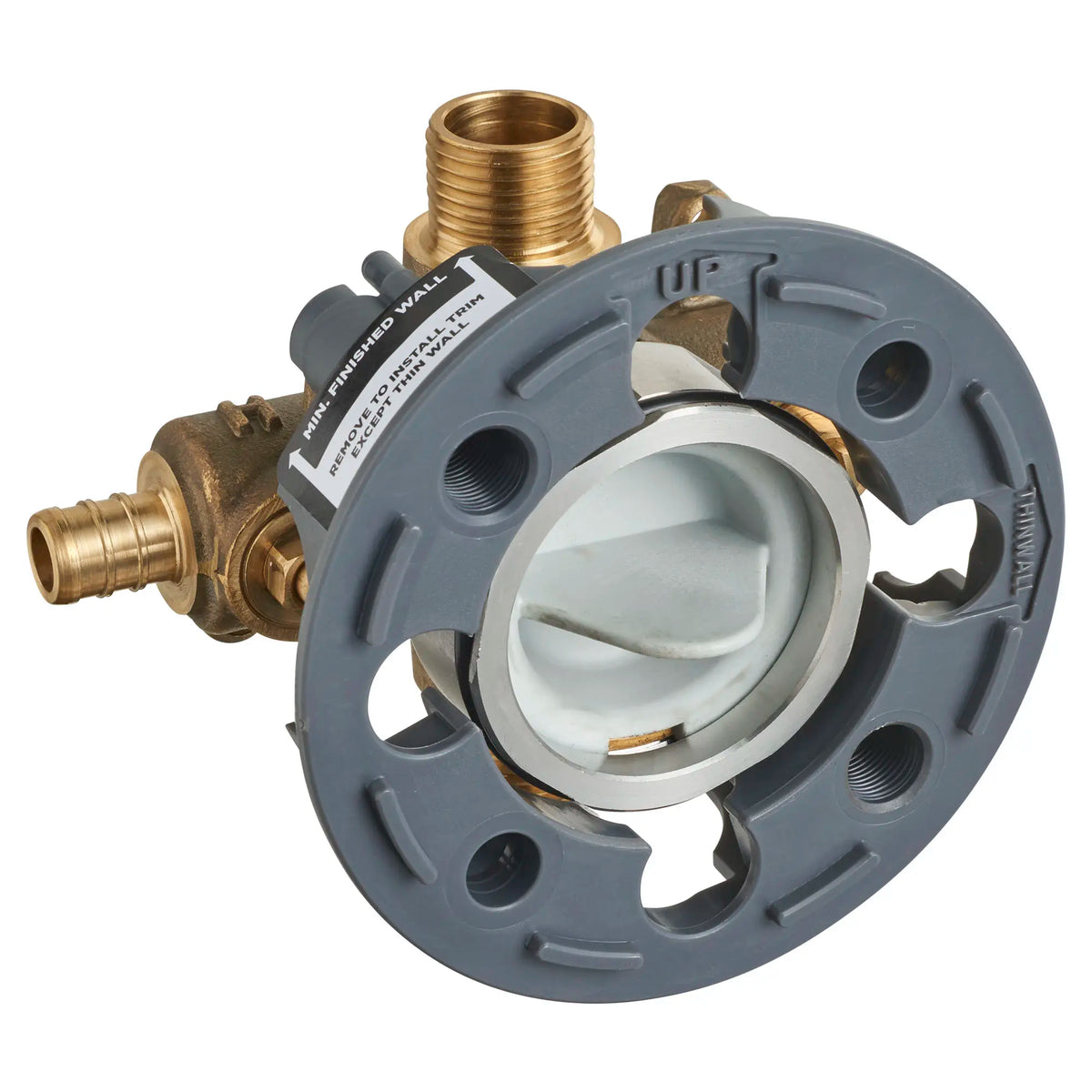American Standard Flash Shower Rough-In Valve With PEX Inlets/Universal Outlets With Screwdriver Stops for Crimp Ring System - No Finish