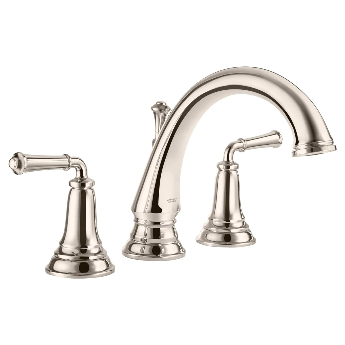 American Standard Delancey Bathtub Faucet With Lever Handles for Flash Rough-In Valve - Polished Nickel
