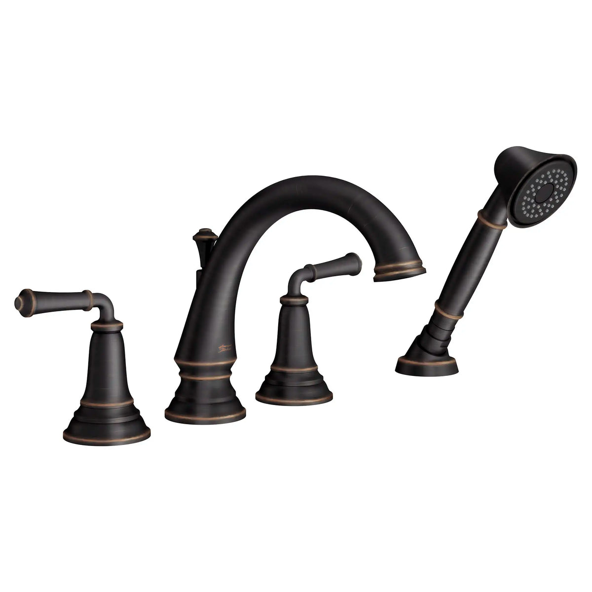 American Standard Delancey Bathtub Faucet With Lever Handles and Personal Shower for Flash Rough-In Valve - details
