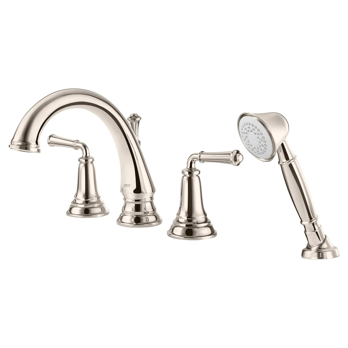 American Standard Delancey Bathtub Faucet With Lever Handles and Personal Shower for Flash Rough-In Valve - Polished Nickel