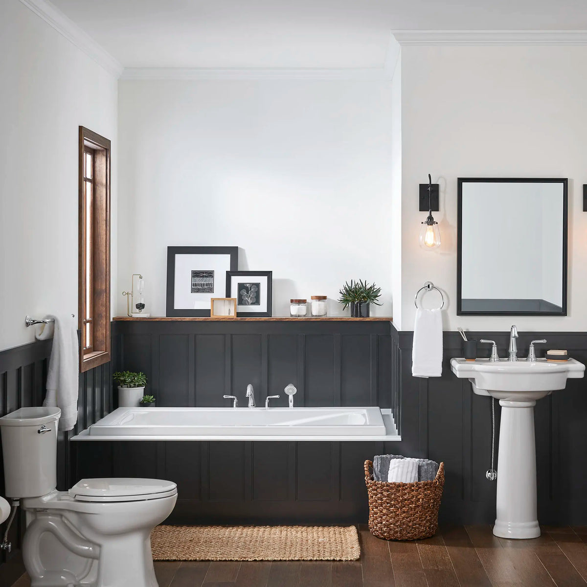 American Standard Delancey Bathtub Faucet With Lever Handles and Personal Shower for Flash Rough-In Valve - details