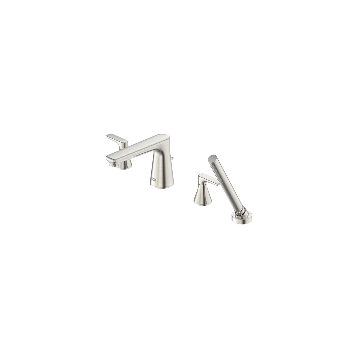 American Standard Aspirations 4-Hole 2-Handle Deck Mount Roman Tub Faucet With Lever Handles and Personal Shower - details