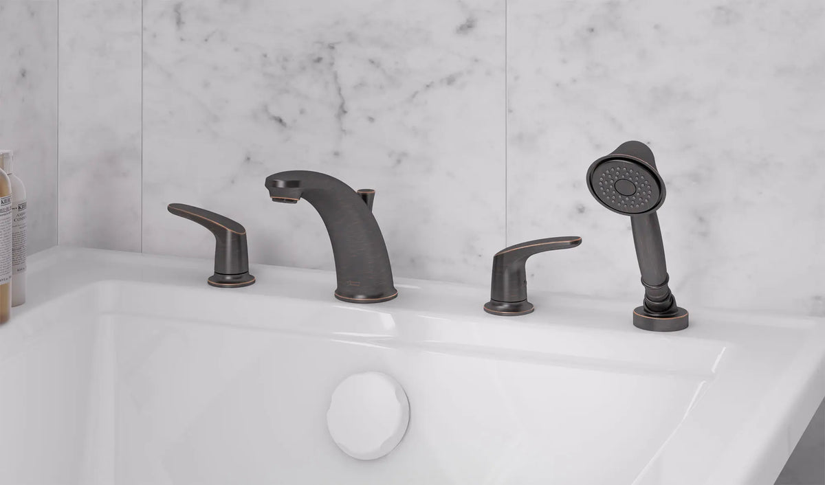 American Standard Colony PRO Bathtub Faucet Trim With Lever Handles and Personal Shower for Flash Rough-In Valve - details