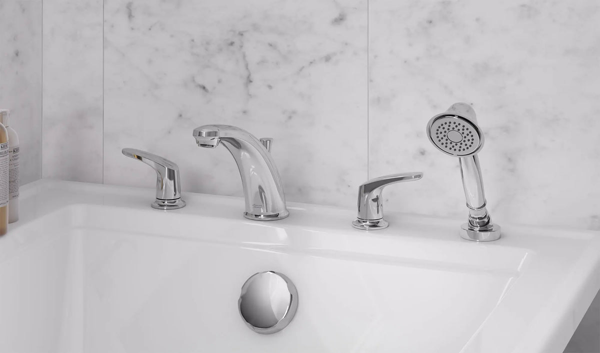 American Standard Colony PRO Bathtub Faucet Trim With Lever Handles and Personal Shower for Flash Rough-In Valve - details