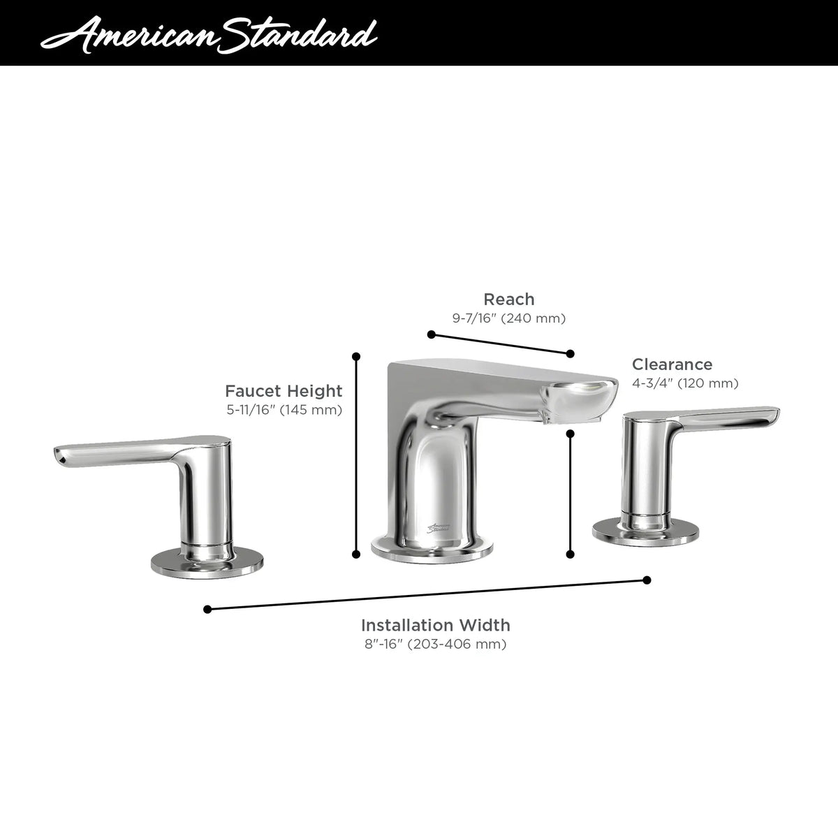 American Standard Studio S Bathtub Faucet With Lever Handles for Flash Rough-In Valve - product view