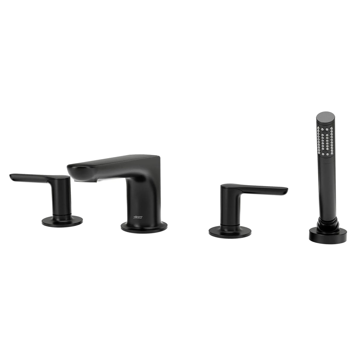 American Standard Studio S Bathtub Faucet With Lever Handles and Personal Shower for Flash Rough-In Valve - Matte Black