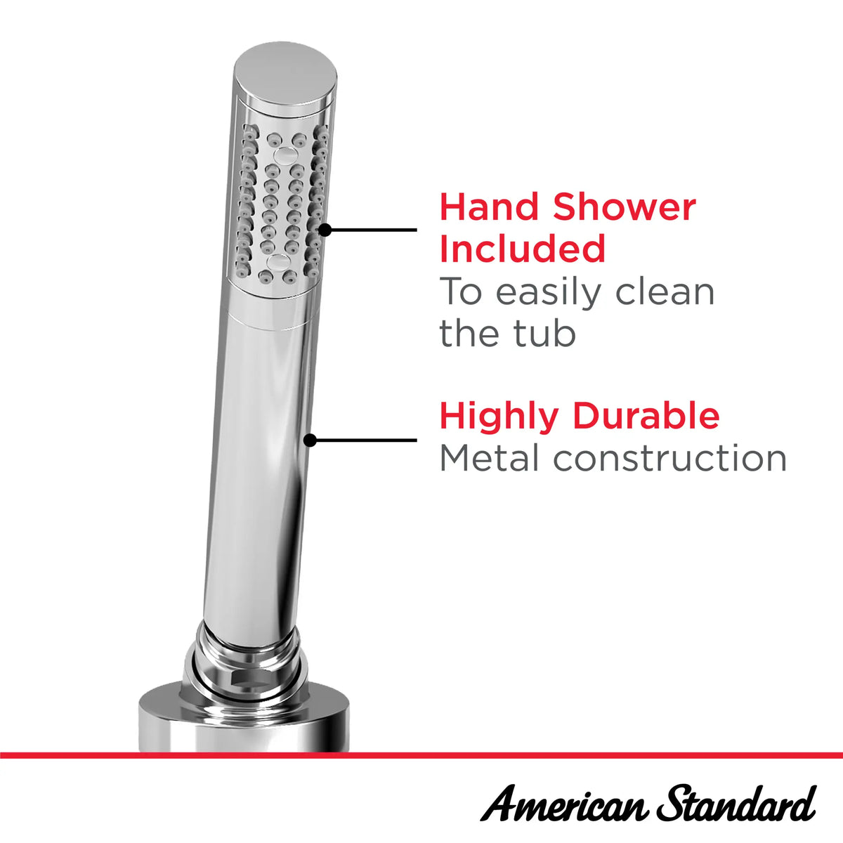 American Standard Studio S Bathtub Faucet With Lever Handles and Personal Shower for Flash Rough-In Valve - details