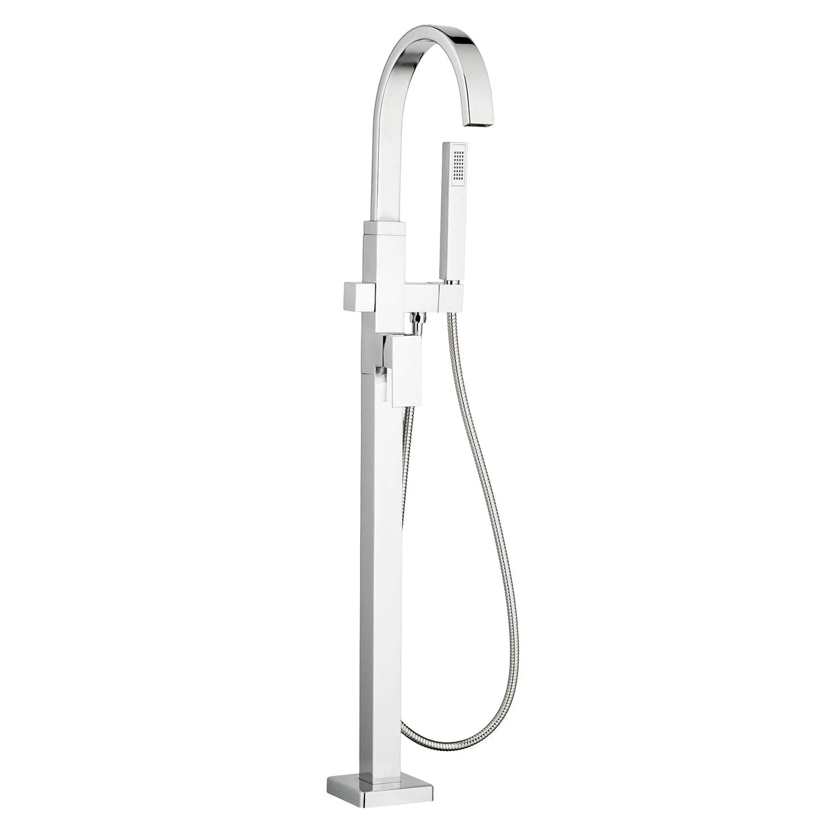 American Standard Contemporary Square Freestanding Bathtub Faucet With Lever Handle for Flash Rough-In Valve - Polished Chrome