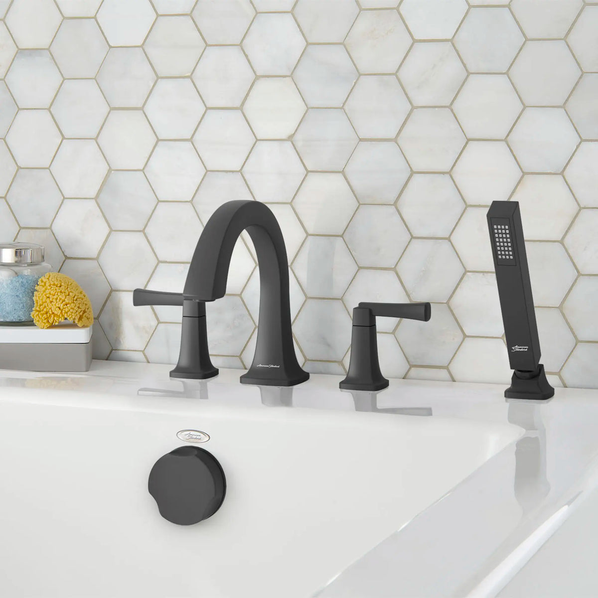 American Standard Townsend Bathtub Faucet With Lever Handles and Personal Shower for Flash Rough-In Valve - details