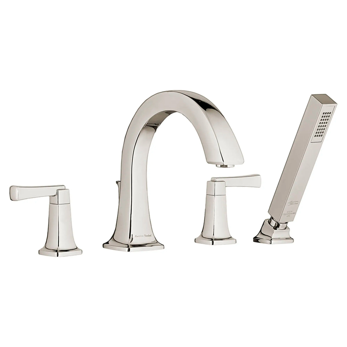 American Standard Townsend Bathtub Faucet With Lever Handles and Personal Shower for Flash Rough-In Valve - Polished Nickel