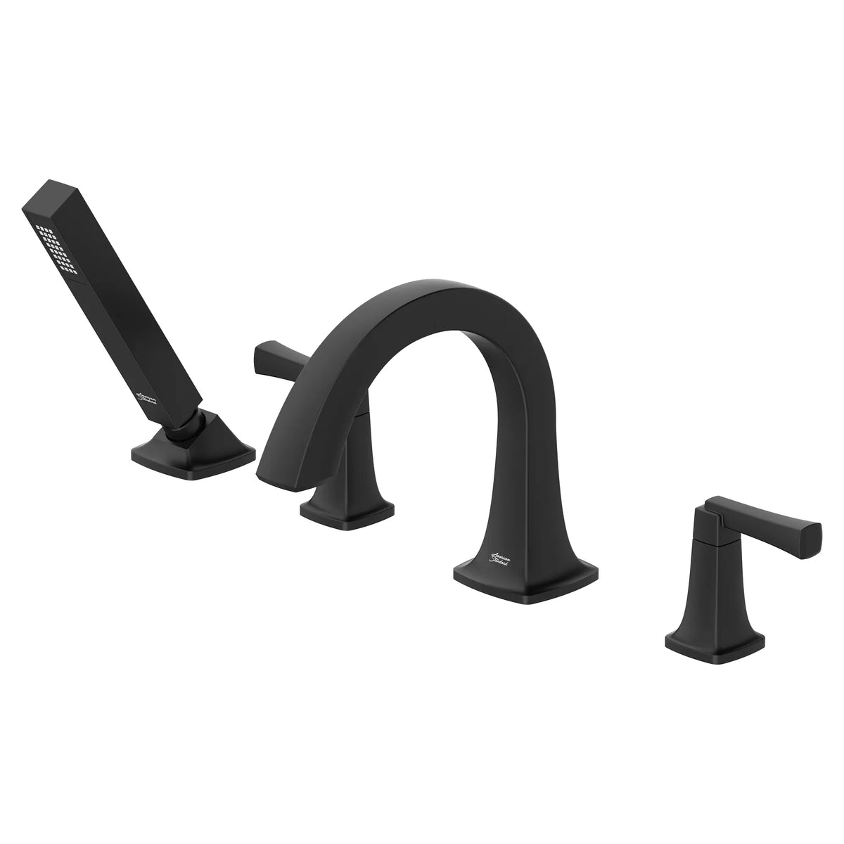 American Standard Townsend Bathtub Faucet With Lever Handles and Personal Shower for Flash Rough-In Valve - Matte Black