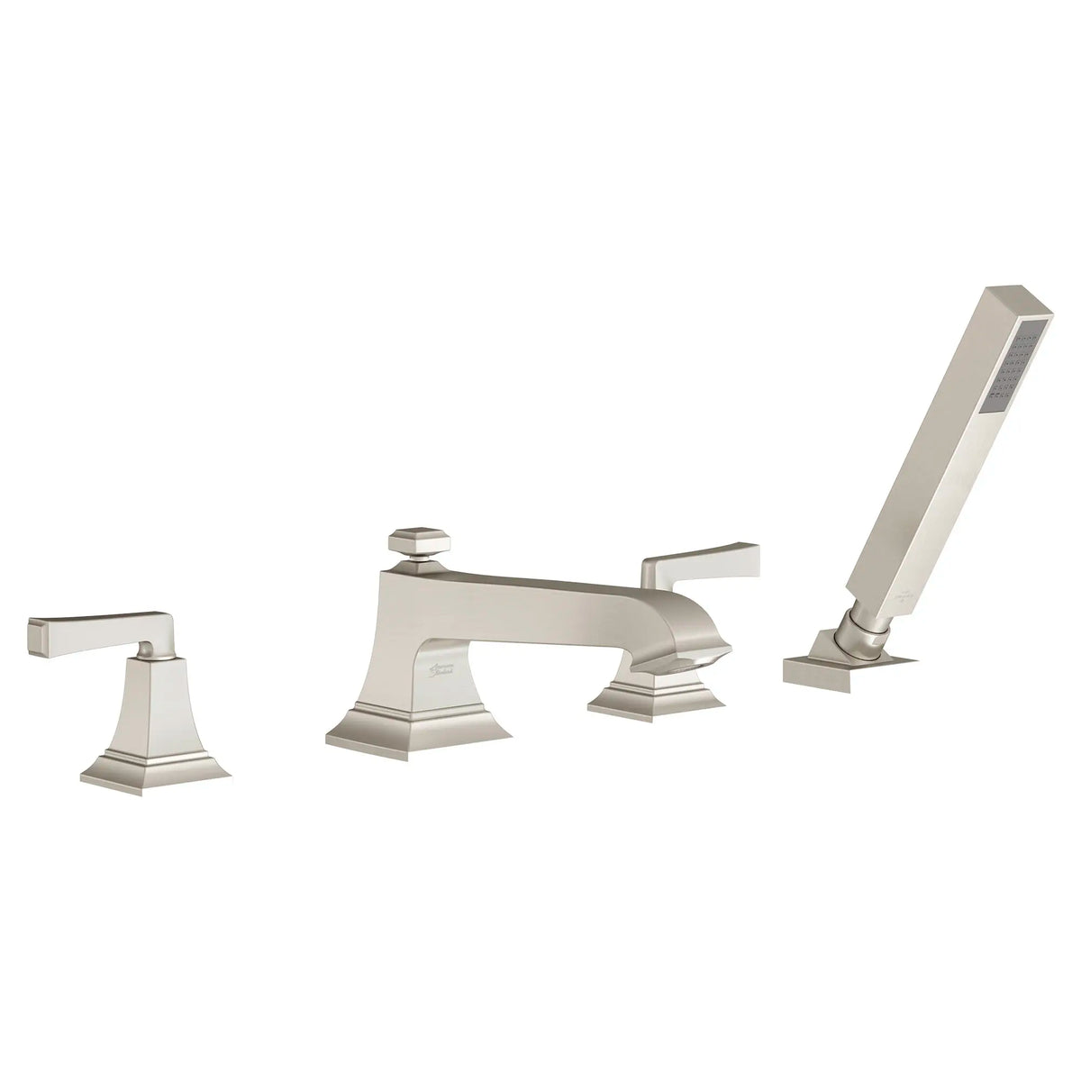 American Standard Town Square S Bathub Faucet With Lever Handles and Personal Shower for Flash Rough-in Valve - Brushed Nickel