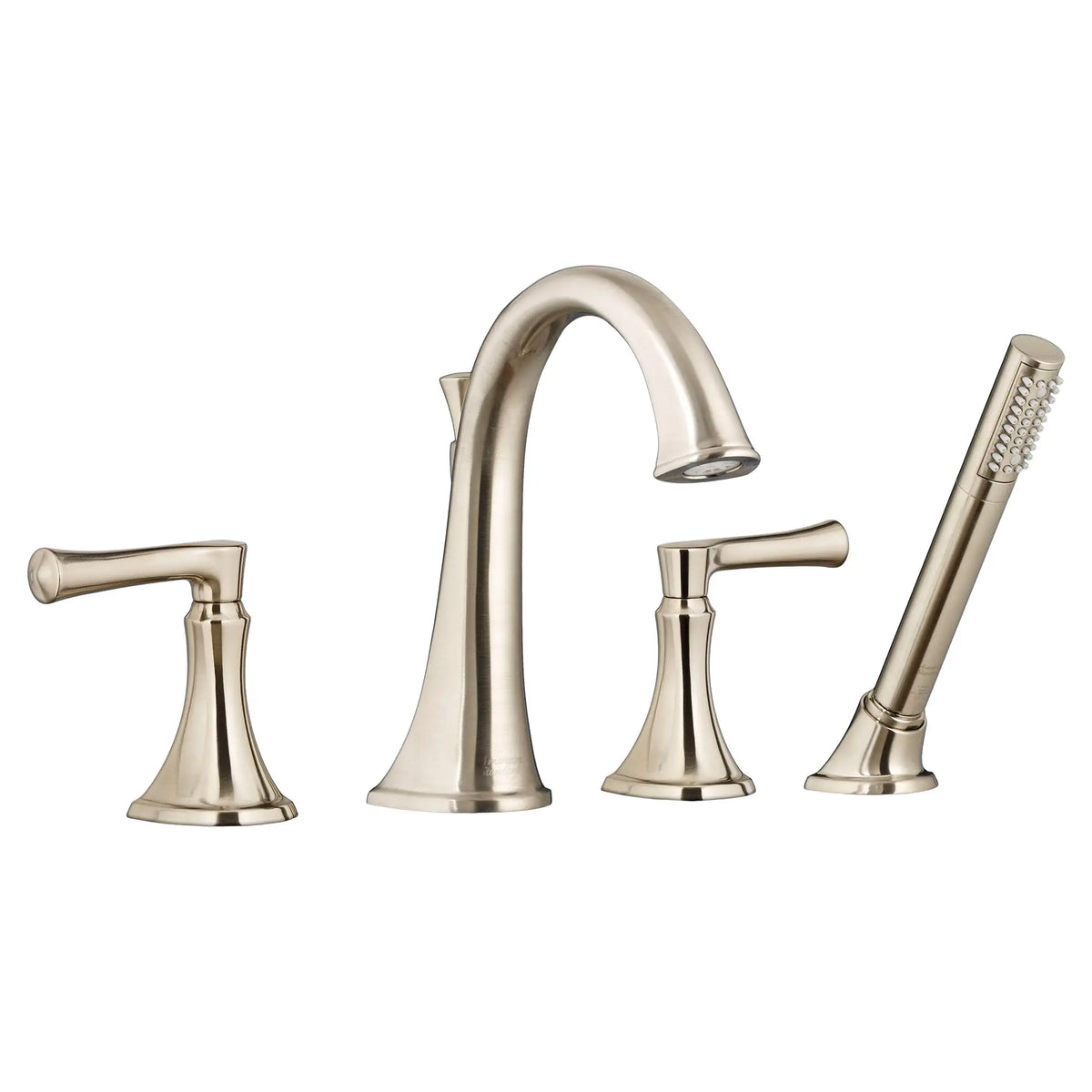 American Standard Estate Bathtub Faucet With Personal Shower for Flash Rough-In Valve With Lever Handles - Brushed Nickel