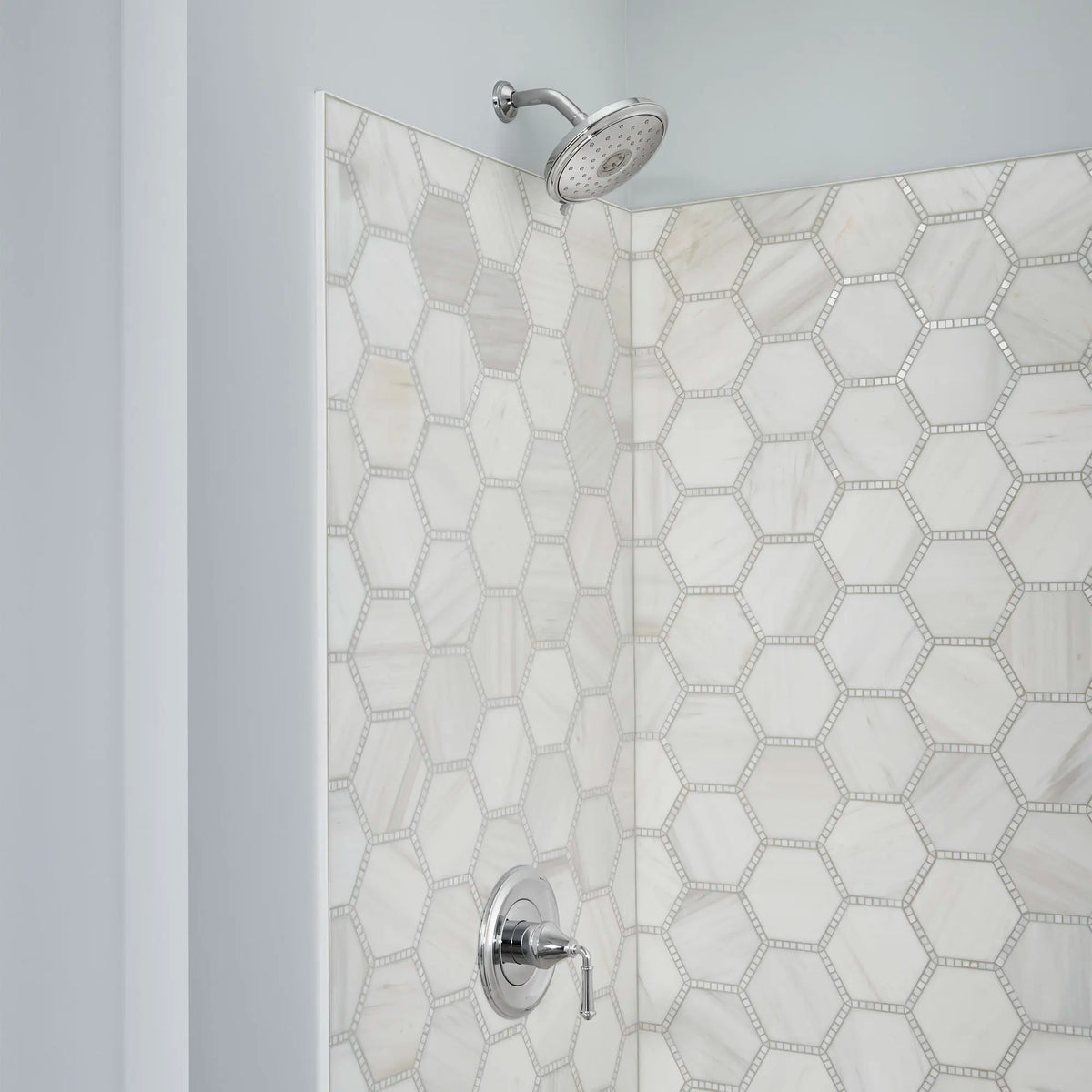 American Standard Delancey 1.8 gpm/6.8 L/min Shower Trim Kit With Water-Saving 4-Function Showerhead and Lever Handle - details