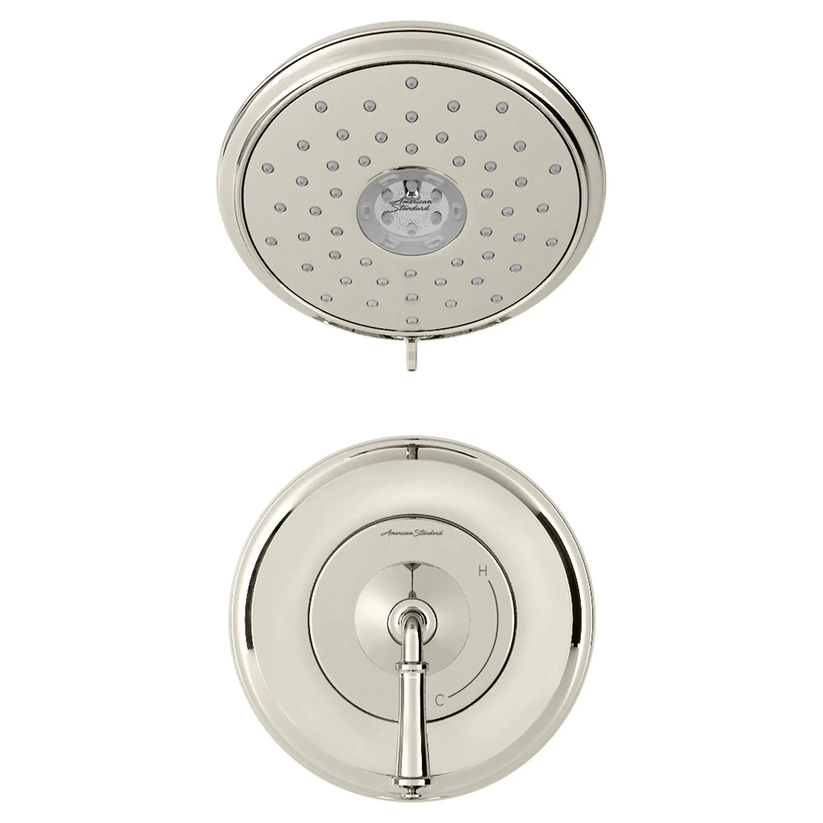 American Standard Delancey 1.8 gpm/6.8 L/min Shower Trim Kit With Water-Saving 4-Function Showerhead and Lever Handle - Polished Nickel