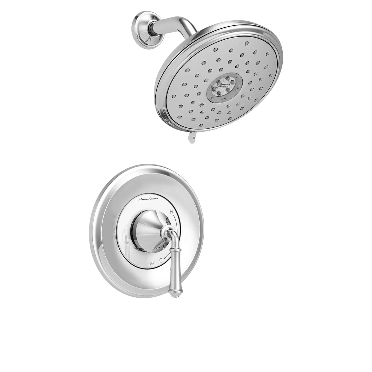 American Standard Delancey 1.8 gpm/6.8 L/min Shower Trim Kit With Water-Saving 4-Function Showerhead and Lever Handle - details