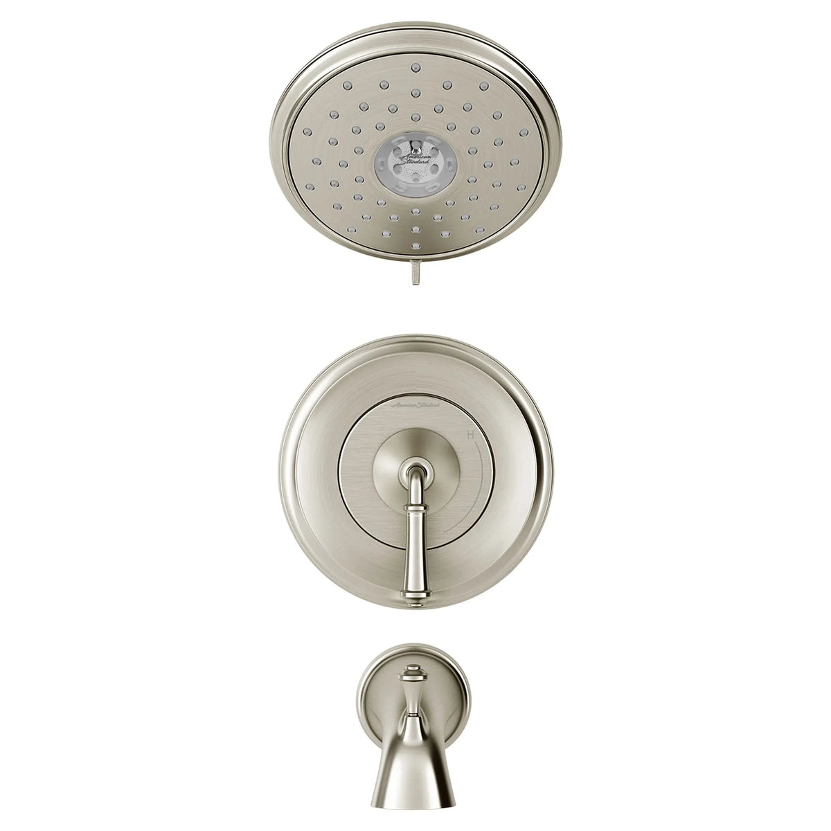 American Standard Delancey 1.8 gpm/6.8 L/min Tub and Shower Trim Kit With Water-Saving 4-Function Showerhead and Lever Handle - Brushed Nickel