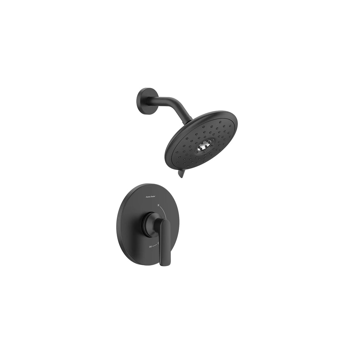 American Standard Aspirations 1.8 gpm/6.8L/min Shower Trim Kit With Water-Saving Showerhead and Double Ceramic Pressure Balance Cartridge With Lever Handle - Matte Black
