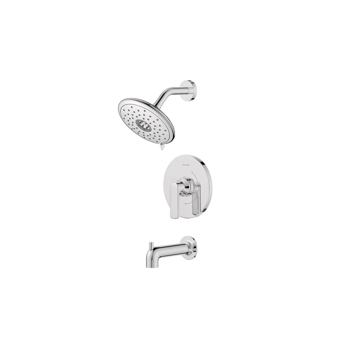 American Standard Aspirations 1.8 gpm/6.8 L/min Tub and Shower Trim Kit With Water-Saving Showerhead and Double Ceramic Pressure Balance Cartridge With Lever Handle - Polished Chrome