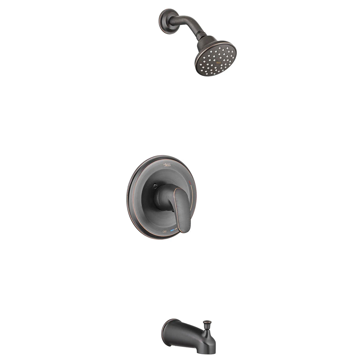American Standard Colony PRO 1.75 gpm/6.6 L/min Tub and Shower Trim Kit With Water-Saving Showerhead, Double Ceramic Pressure Balance Cartridge With Lever Handle - details