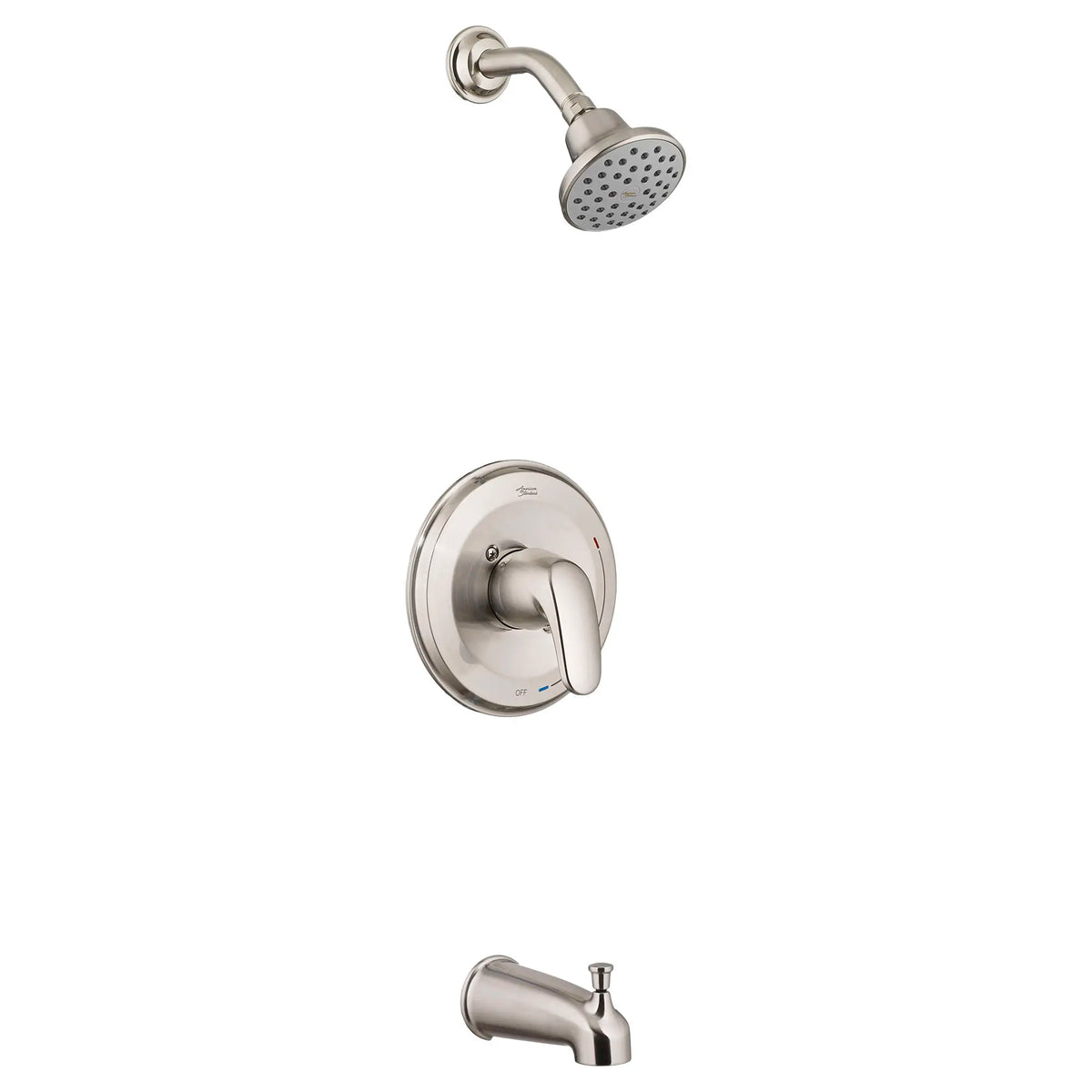 American Standard Colony PRO 1.75 gpm/6.6 L/min Tub and Shower Trim Kit With Water-Saving Showerhead, Double Ceramic Pressure Balance Cartridge With Lever Handle - details