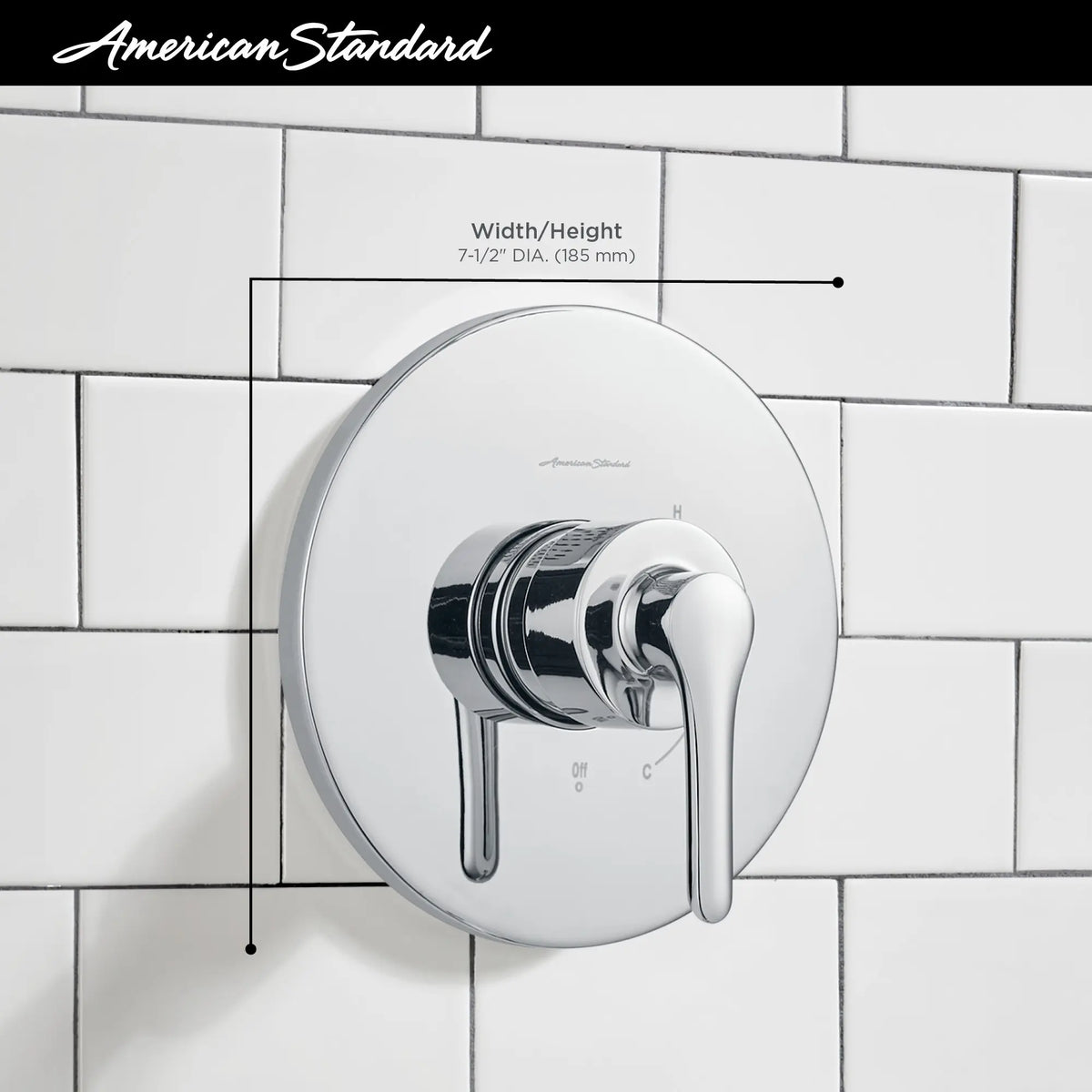 American Standard Studio S Valve Only Trim Kit With Double Ceramic Pressure Balance Cartridge With Lever Handle - details