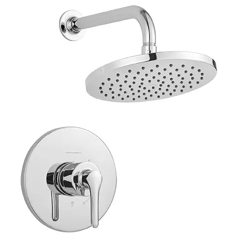 American Standard Studio S 1.8 gpm/6.8 L/min Shower Trim Kit With Rain Showerhead, Double Ceramic Pressure Balance Cartridge With Lever Handle - Polished Chrome
