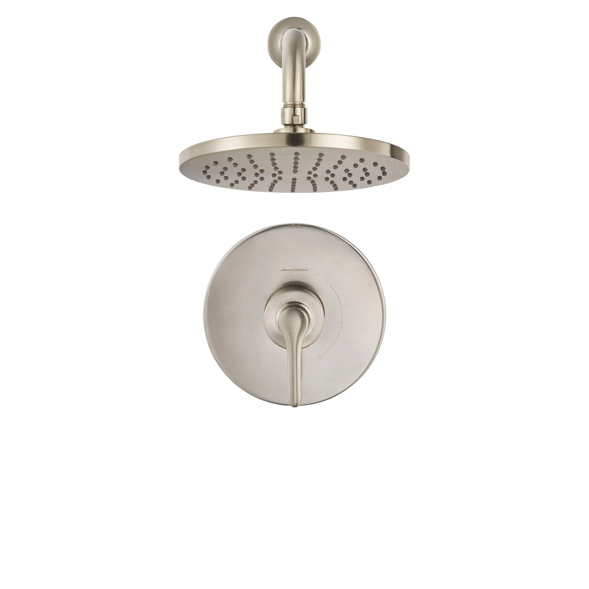 American Standard Studio S 1.8 gpm/6.8 L/min Shower Trim Kit With Rain Showerhead, Double Ceramic Pressure Balance Cartridge With Lever Handle - Brushed Nickel