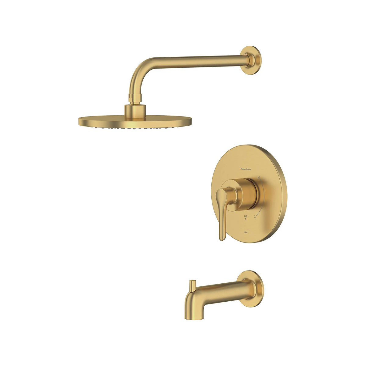 American Standard Studio S 1.8 gpm/6.8 L/min Tub and Shower Trim Kit With Rain Showerhead, Double Ceramic Pressure Balance Cartridge With Lever Handle - product view