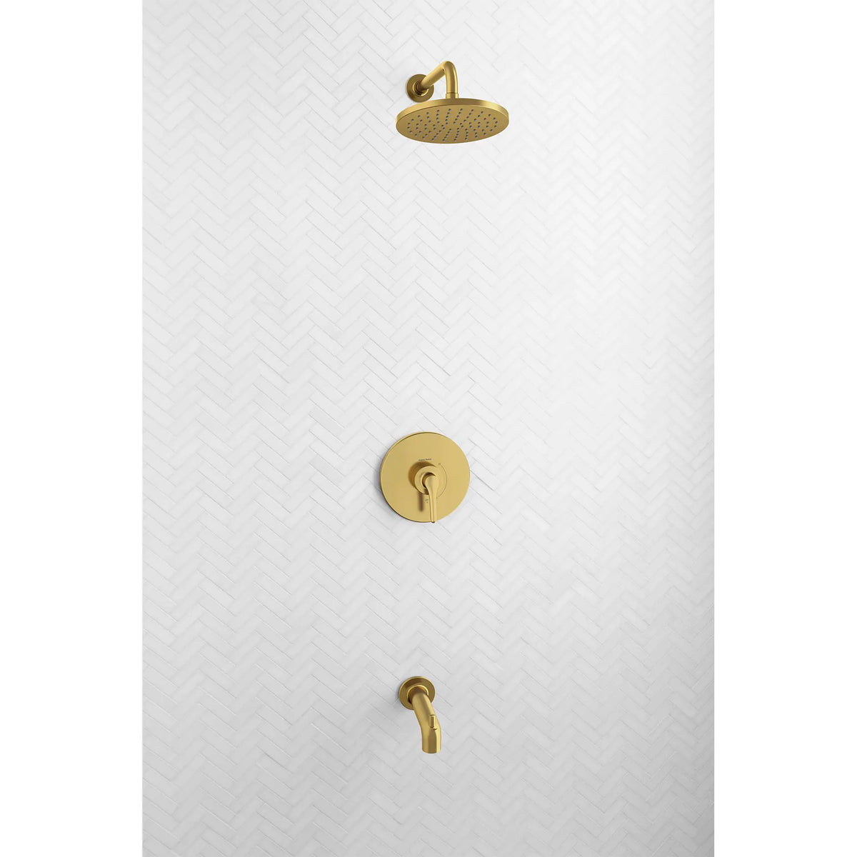 American Standard Studio S 1.8 gpm/6.8 L/min Tub and Shower Trim Kit With Rain Showerhead, Double Ceramic Pressure Balance Cartridge With Lever Handle - details