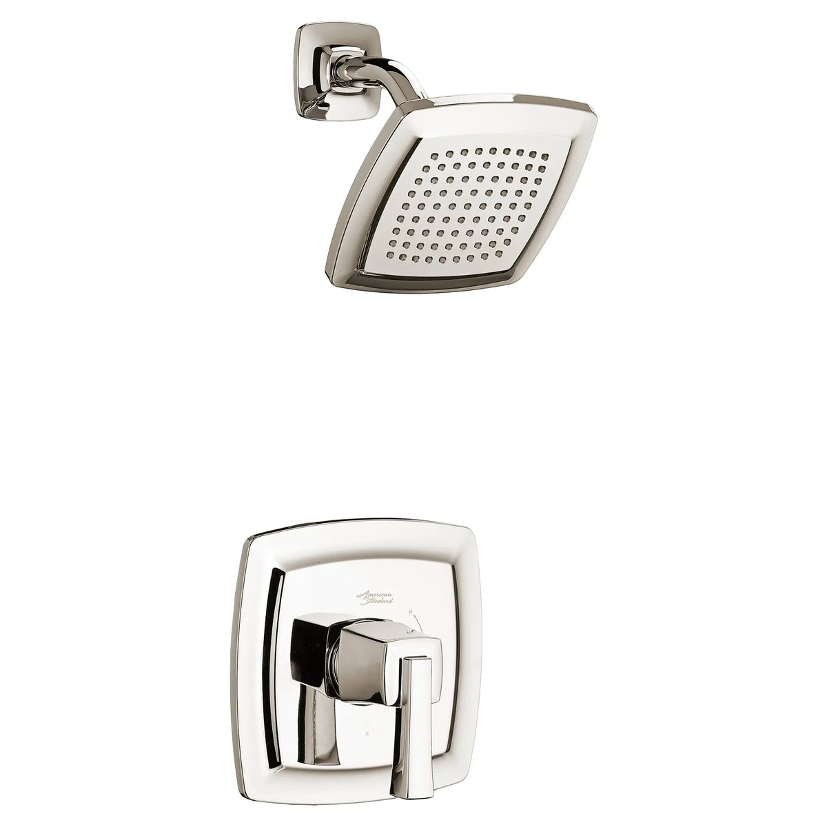 American Standard Townsend 2.5 gpm/9.5L/min Shower Trim Kit With Rain Showerhead, Double Ceramic Pressure Balance Cartridge With Lever Handle - details
