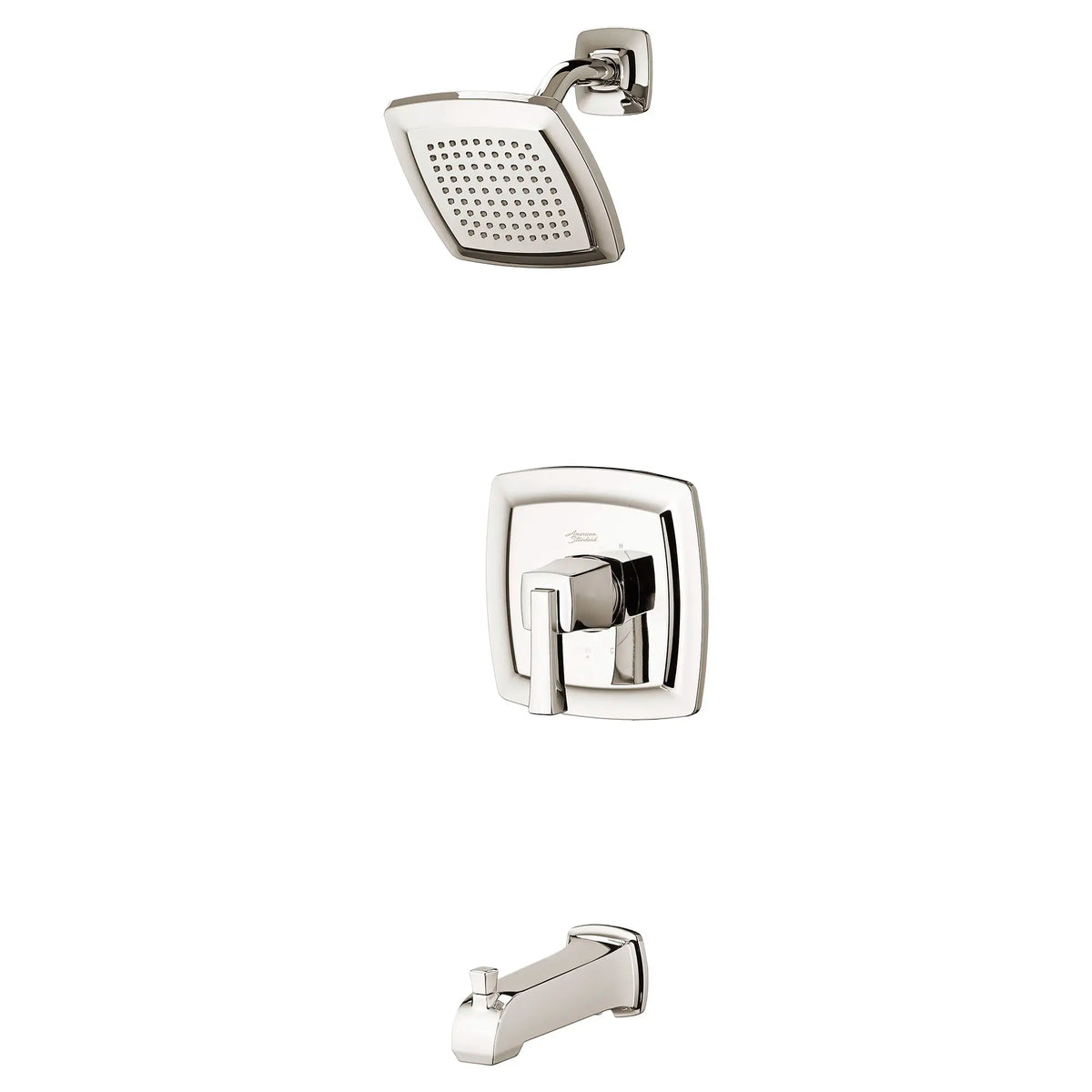 American Standard Townsend 2.5 gpm/9.5L/min Tub and Shower Trim Kit With Rain Showerhead, Double Ceramic Pressure Balance Cartridge With Lever Handle - details