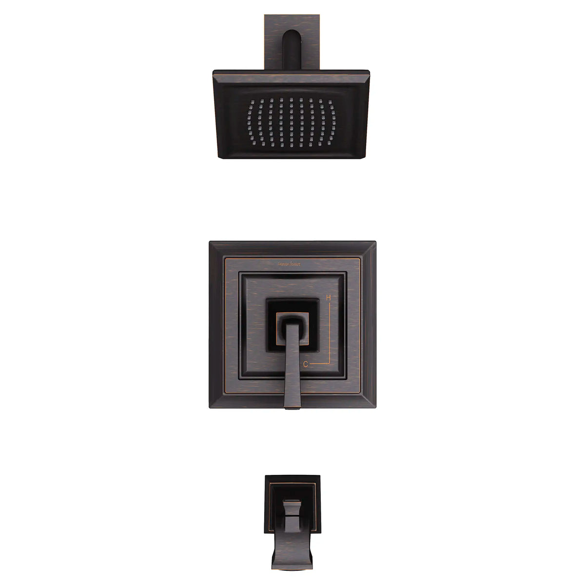 American Standard Town Square S 2.5 gpm/9.5 L/min Tub and Shower Trim Kit With Single Function Showerhead, Double Ceramic Pressure Balance Cartridge With Lever Handle - details