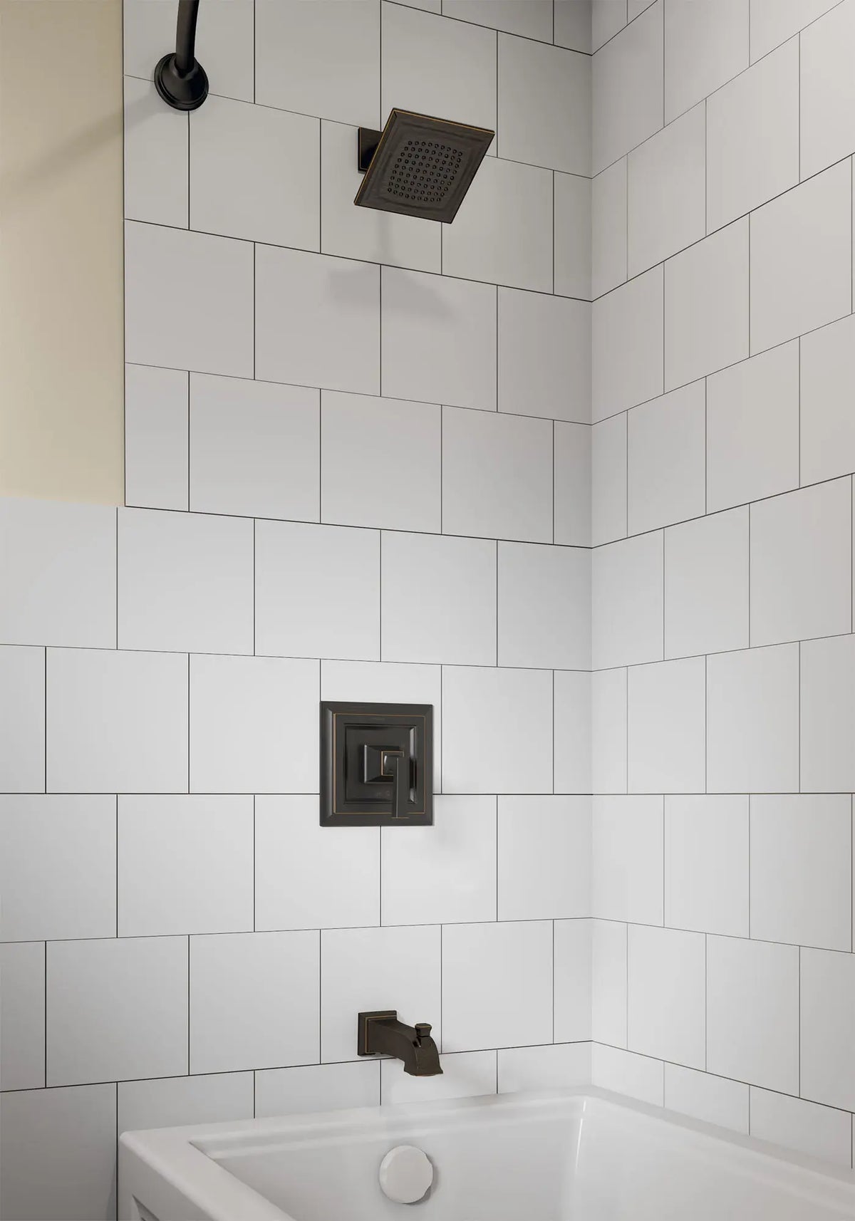 American Standard Town Square S 2.5 gpm/9.5 L/min Tub and Shower Trim Kit With Single Function Showerhead, Double Ceramic Pressure Balance Cartridge With Lever Handle - details