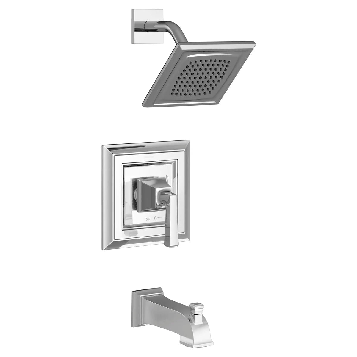 American Standard Town Square S 2.5 gpm/9.5 L/min Tub and Shower Trim Kit With Single Function Showerhead, Double Ceramic Pressure Balance Cartridge With Lever Handle - product view