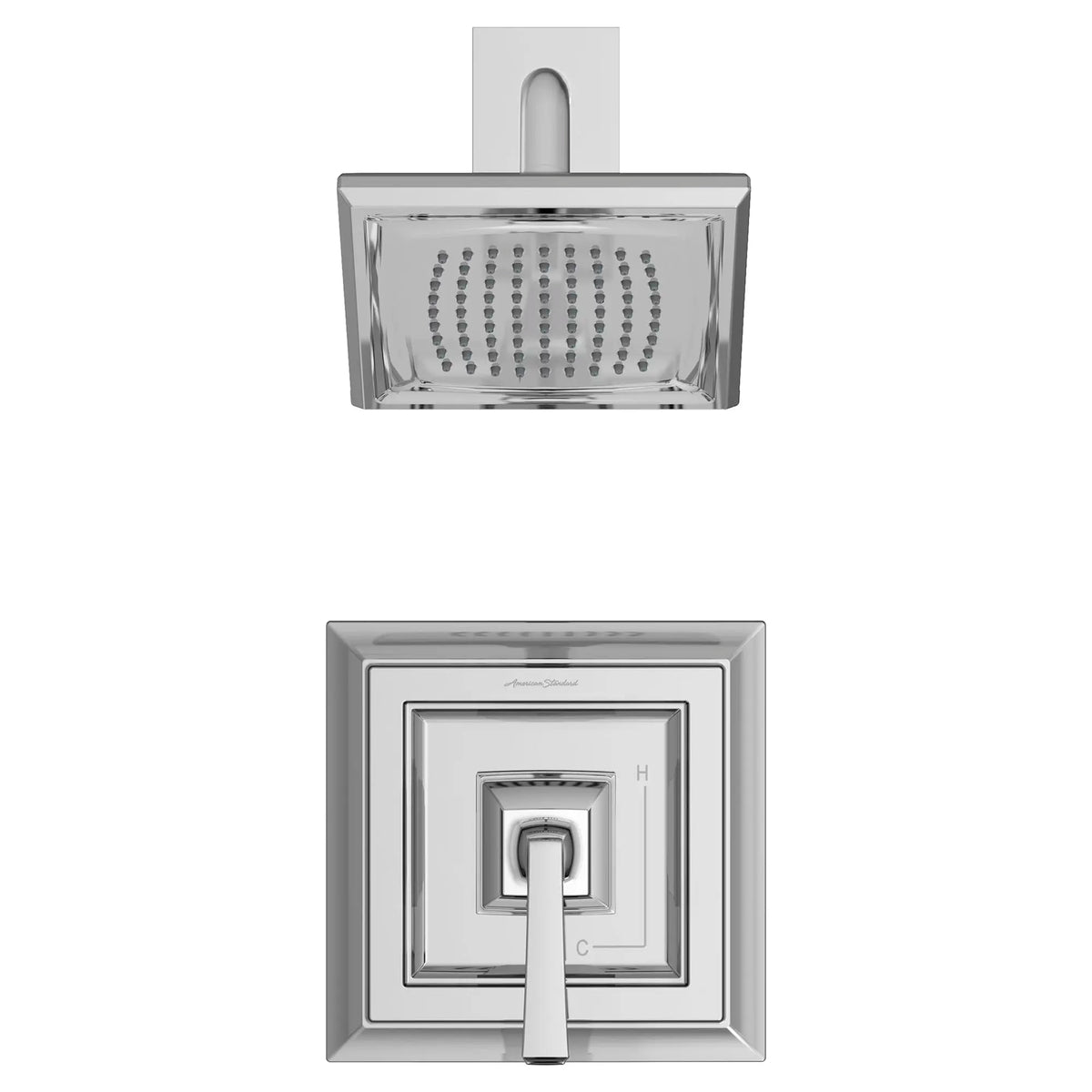 American Standard Town Square S 1.75 gpm/6.8 L/min Shower Trim Kit With Water-Saving Showerhead, Double Ceramic Pressure Balance Cartridge With Lever Handle - Polished Chrome